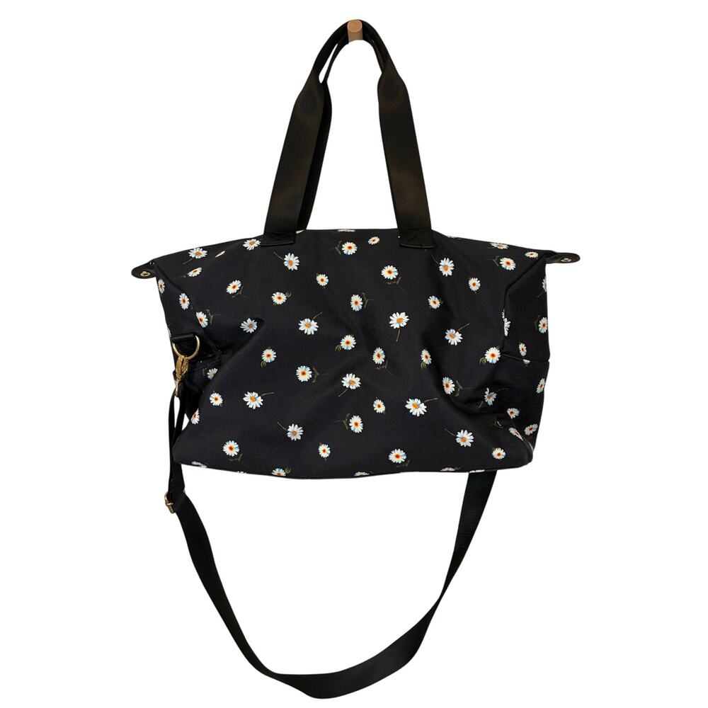 Alice + Olivia Daisy Print Duffel Bag Weekender Bag Traveling Loungewear Novelty - Picture 7 of 8